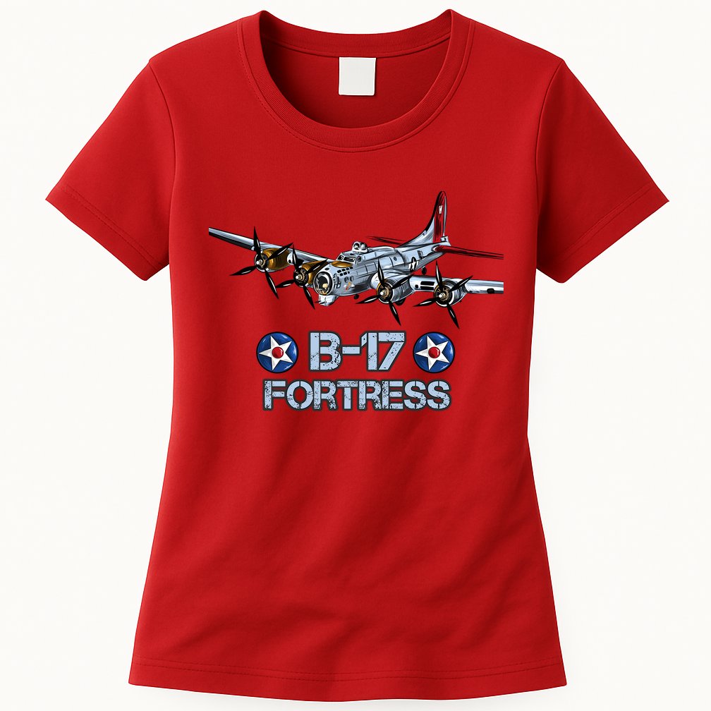 B17 Flying Fortress Bomber Womens T-Shirt