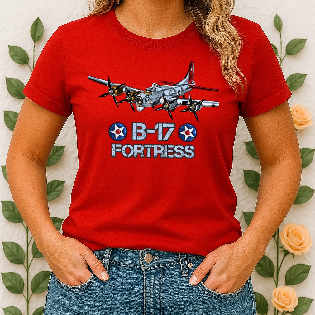 B17 Flying Fortress Bomber Womens T-Shirt