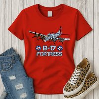 B17 Flying Fortress Bomber Womens T-Shirt