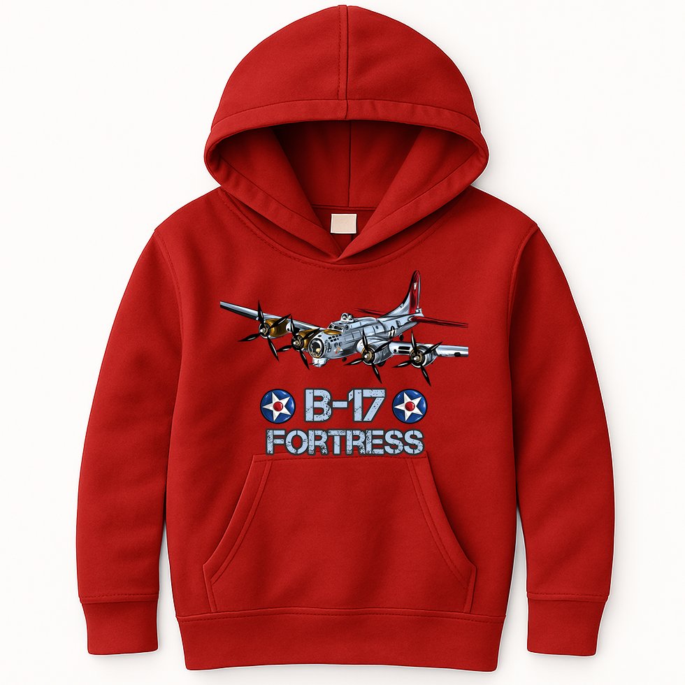 B17 Flying Fortress Bomber Kids Hoodie