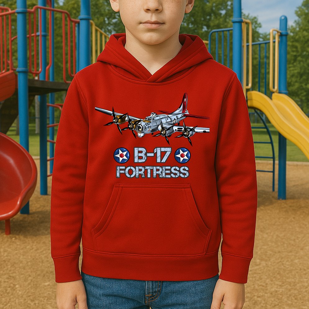 B17 Flying Fortress Bomber Kids Hoodie
