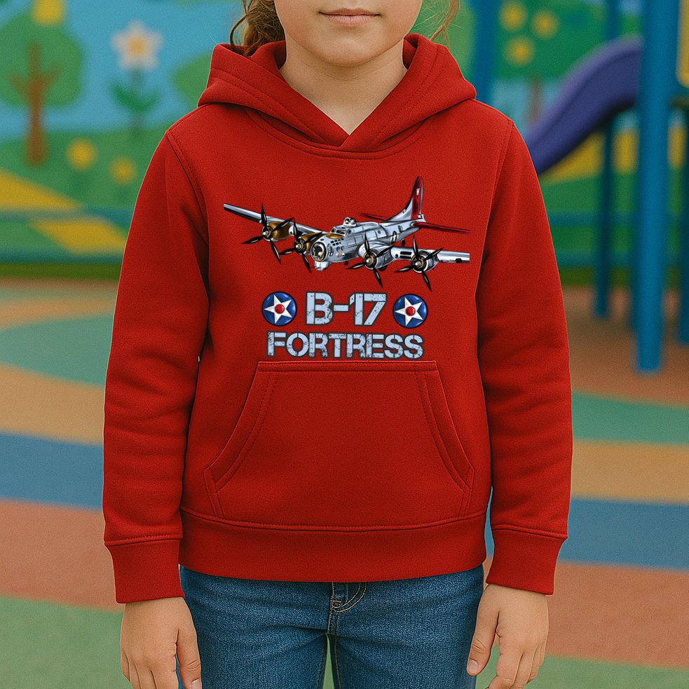 B17 Flying Fortress Bomber Kids Hoodie
