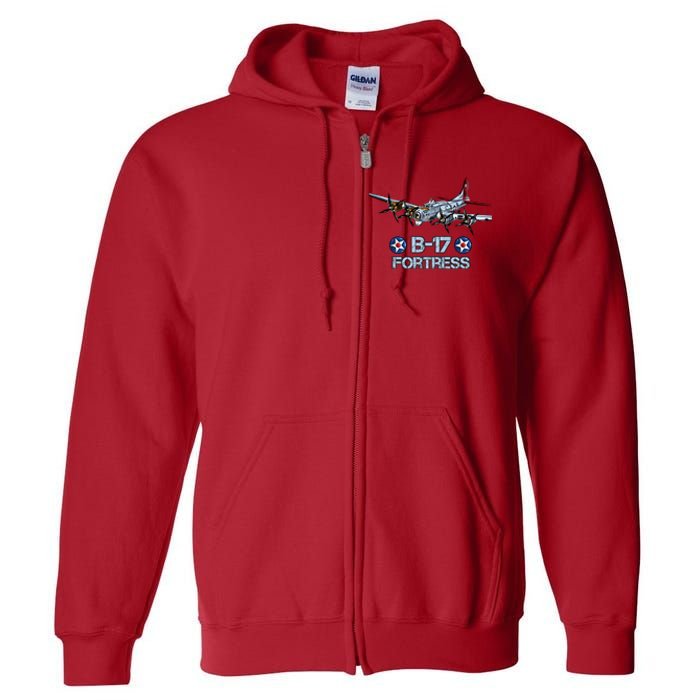 B17 Flying Fortress Bomber Full Zip Hoodie