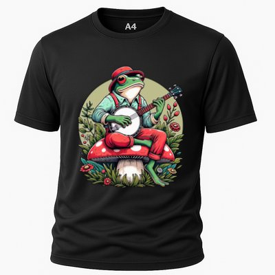 Banjo Froggy Fungi Serenade Cool Funny Frog Mystical Forest Performance Shirt