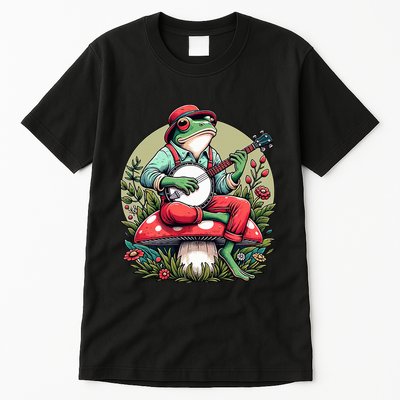 Banjo Froggy Fungi Serenade Cool Funny Frog Mystical Forest Tall T-Shirt
