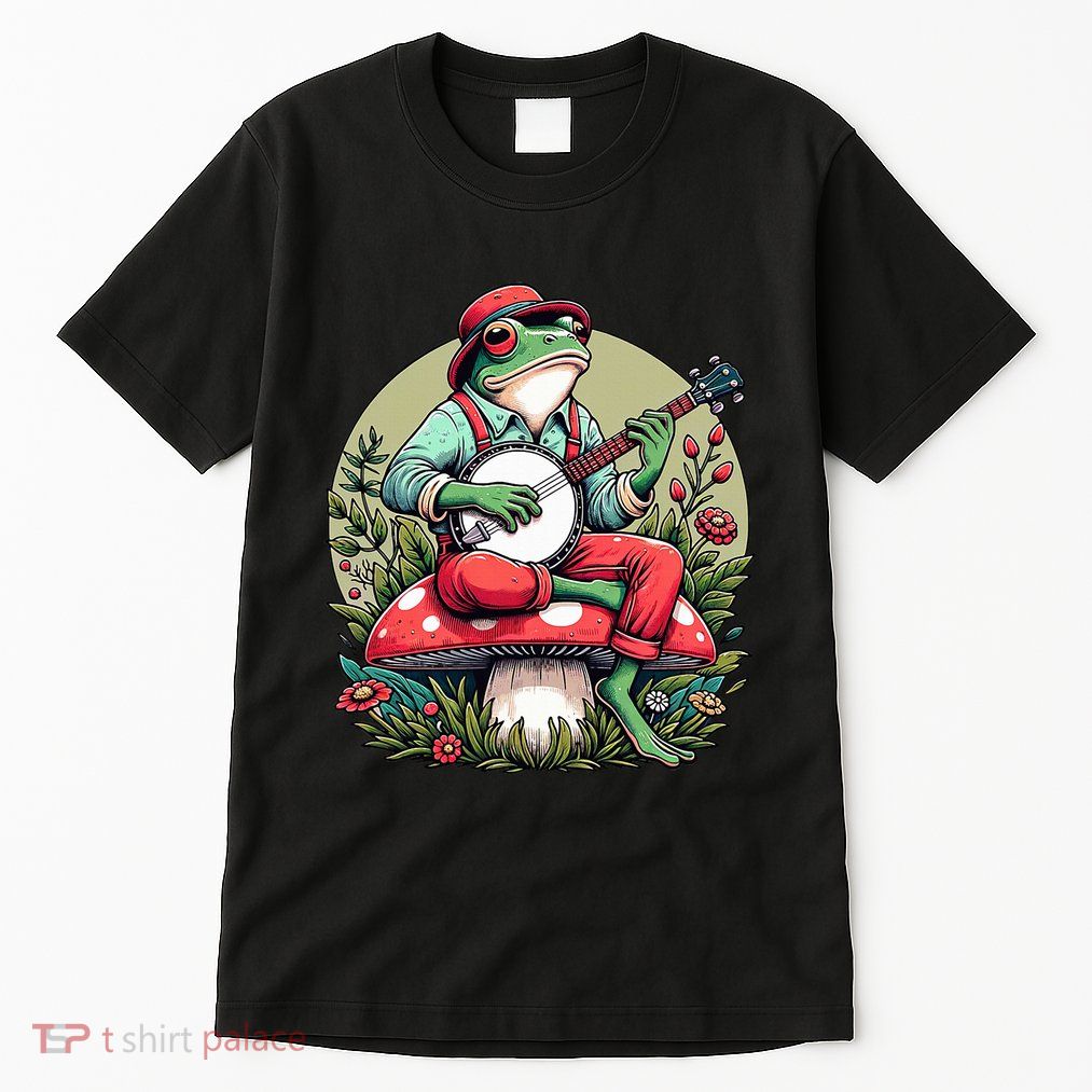 Banjo Froggy Fungi Serenade Cool Funny Frog Mystical Forest Tall T-Shirt