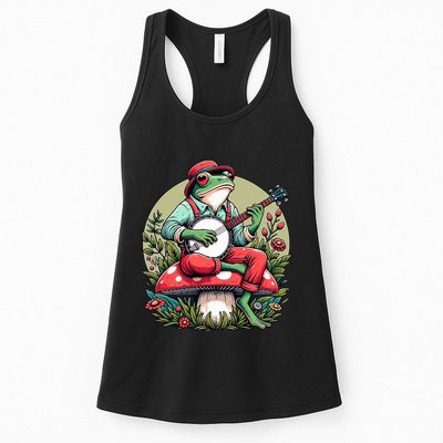 Banjo Froggy Fungi Serenade Cool Funny Frog Mystical Forest Womens Tank Top