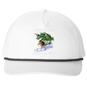 Bass Fishing FatherS Day Awesome Like My Daughter Snapback Five-Panel Rope Hat