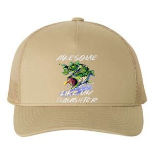 Bass Fishing FatherS Day Awesome Like My Daughter Yupoong Adult 5-Panel Trucker Hat