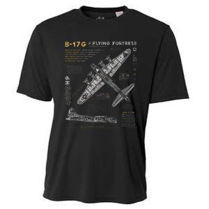 B17 Flying Fortress Ww2 B17g Bomber Cooling Performance Crew T-Shirt