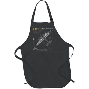 B17 Flying Fortress Ww2 B17g Bomber Full-Length Apron With Pockets