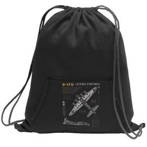 B17 Flying Fortress Ww2 B17g Bomber Sweatshirt Cinch Pack Bag