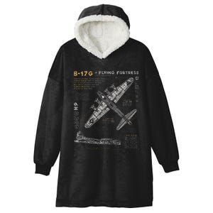 B17 Flying Fortress Ww2 B17g Bomber Hooded Wearable Blanket