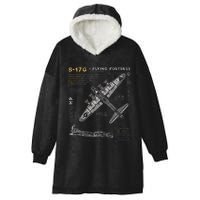 B17 Flying Fortress Ww2 B17g Bomber Hooded Wearable Blanket