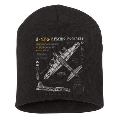 B17 Flying Fortress Ww2 B17g Bomber Short Acrylic Beanie