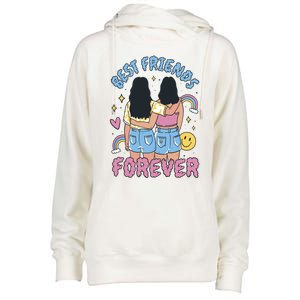 Best Friends Forever Retro Cute Gift Womens Funnel Neck Pullover Hood