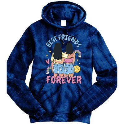 Best Friends Forever Retro Cute Gift Tie Dye Hoodie