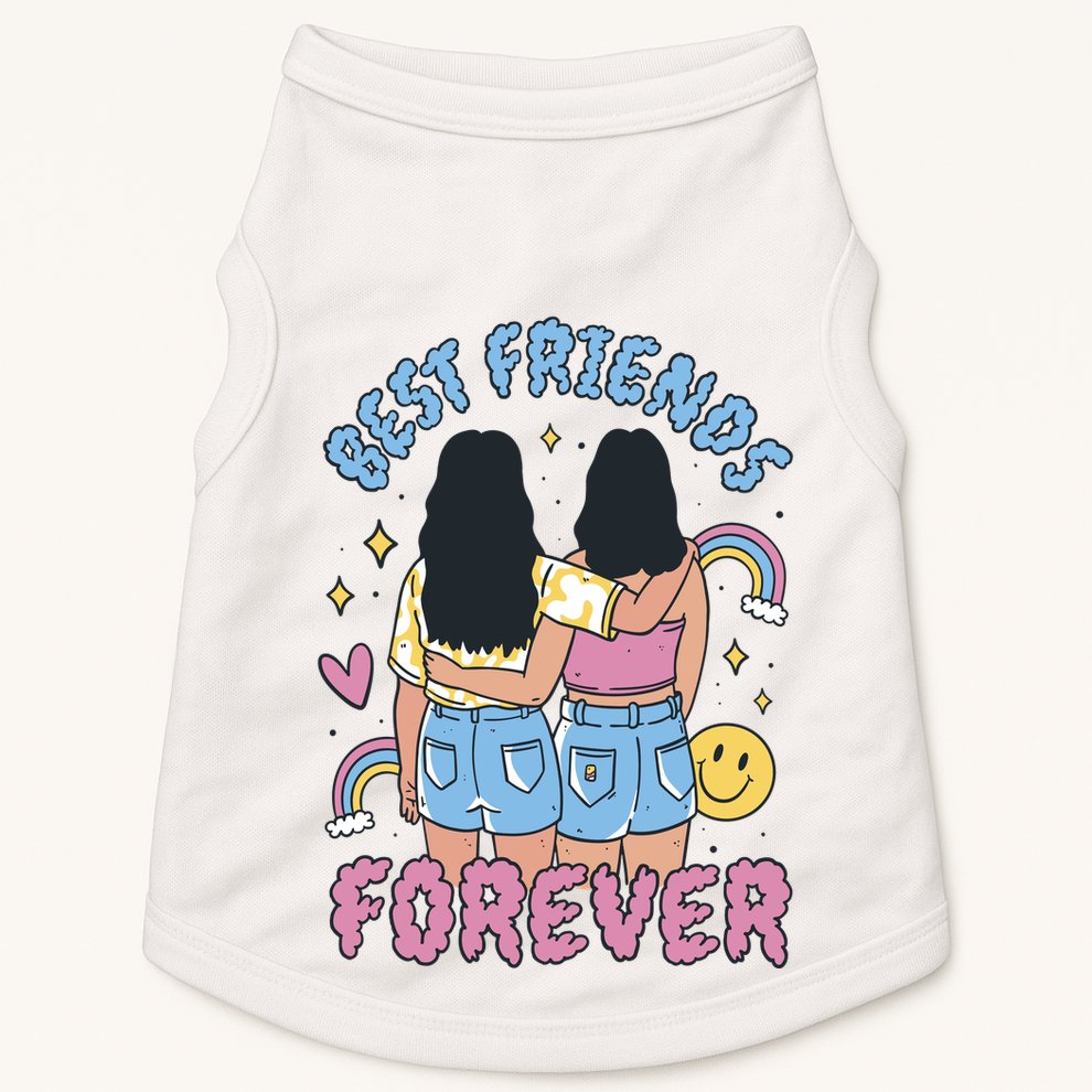 Best Friends Forever Retro Cute Gift Doggie Tank