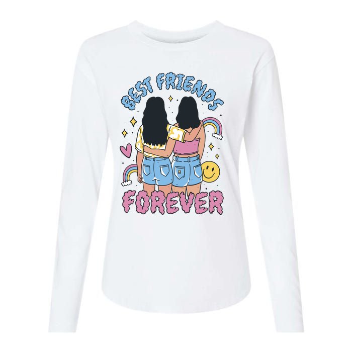 Best Friends Forever Retro Cute Gift Womens Cotton Relaxed Long Sleeve T-Shirt