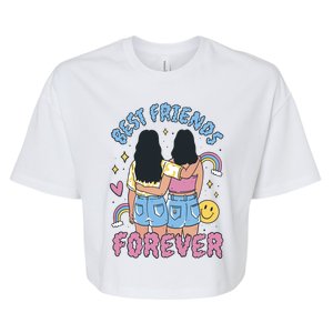 Best Friends Forever Retro Cute Gift Bella+Canvas Jersey Crop Tee