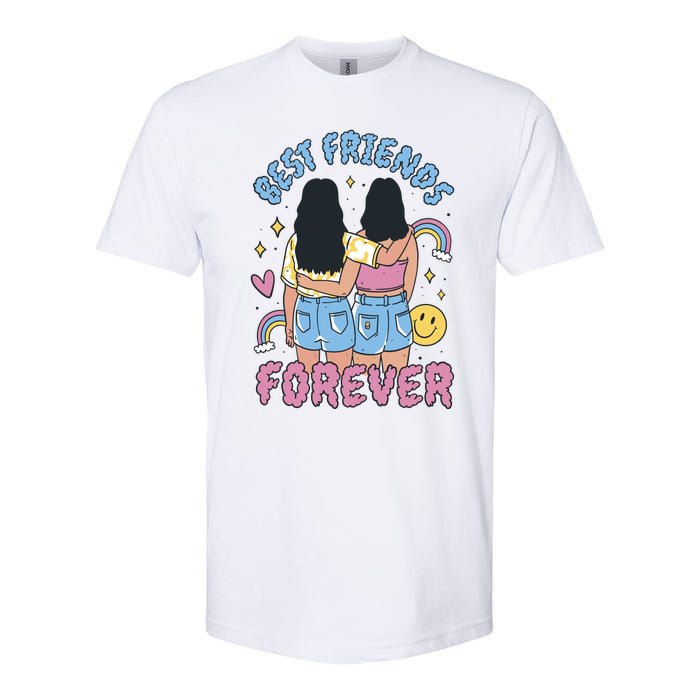 Best Friends Forever Retro Cute Gift Softstyle CVC T-Shirt