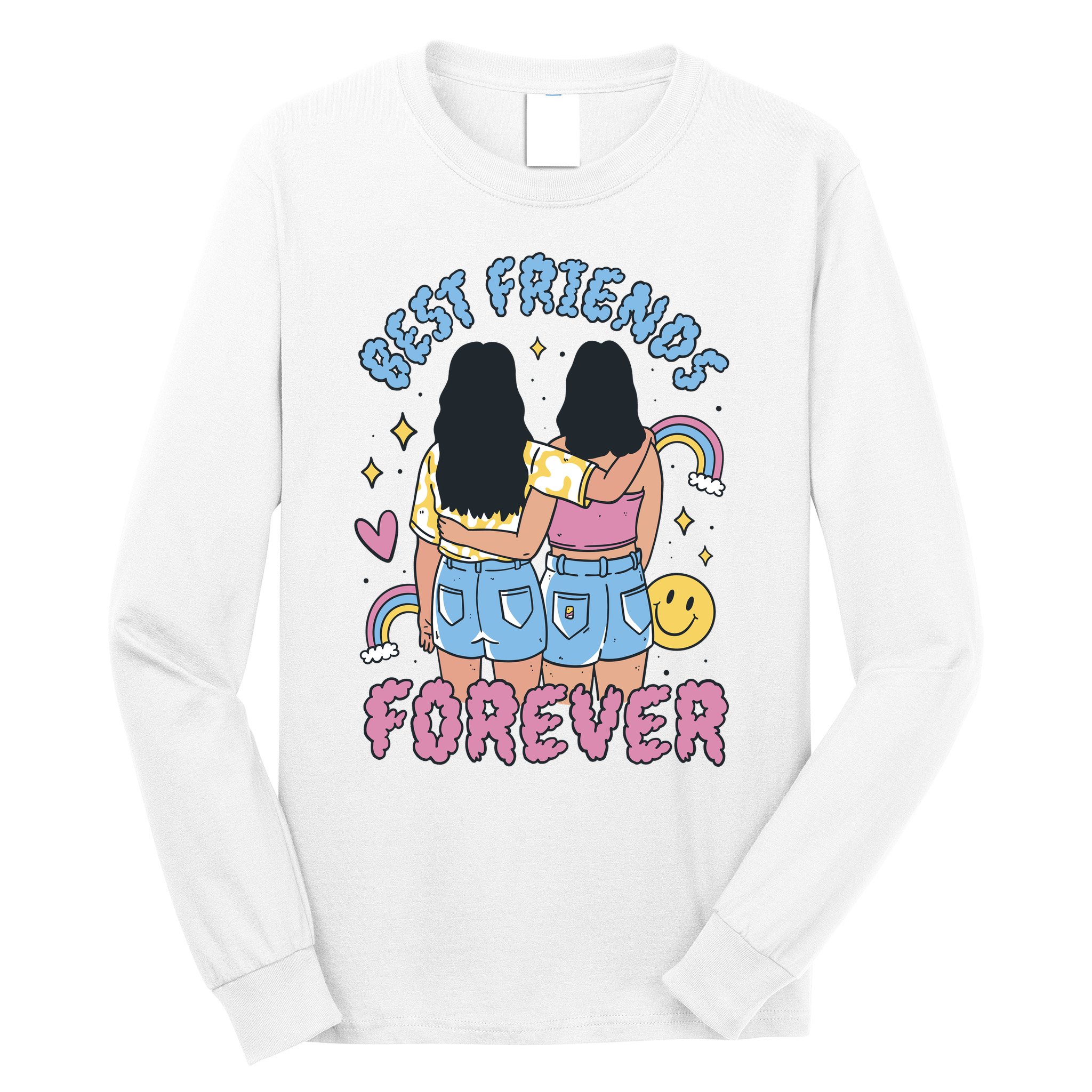 Best Friends Forever Retro Cute Gift Long Sleeve Shirt