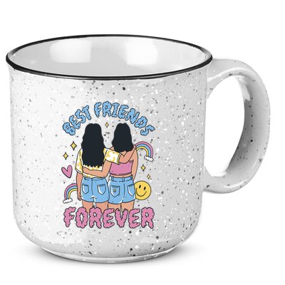 Best Friends Forever Retro Cute Gift 15oz Campfire Ceramic Mug