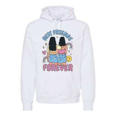 Best Friends Forever Retro Cute Gift Premium Hoodie