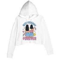 Best Friends Forever Retro Cute Gift Crop Fleece Hoodie