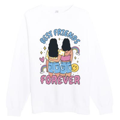 Best Friends Forever Retro Cute Gift Premium Crewneck Sweatshirt