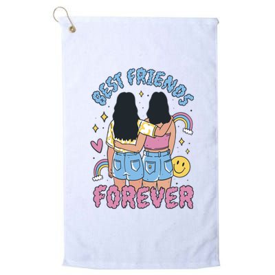 Best Friends Forever Retro Cute Gift Platinum Collection Golf Towel