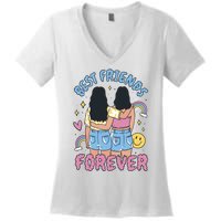 Best Friends Forever Retro Cute Gift Women's V-Neck T-Shirt