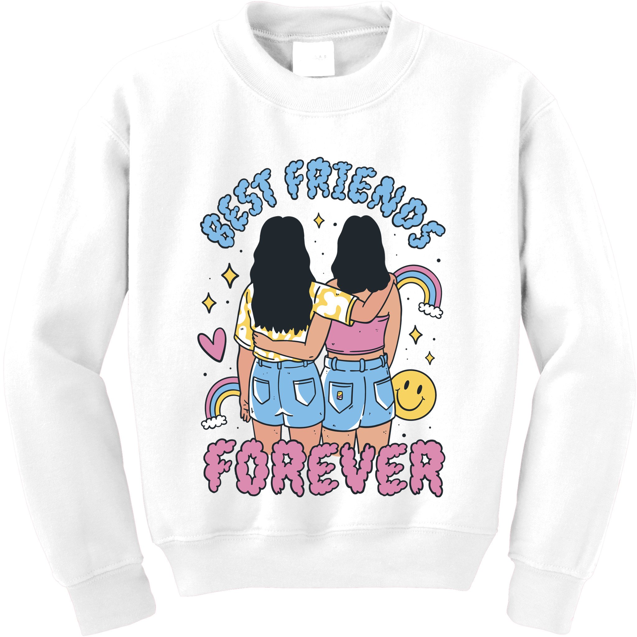 Best Friends Forever Retro Cute Gift Kids Sweatshirt