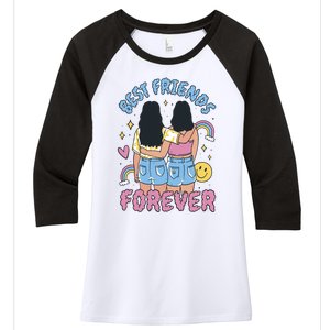 Best Friends Forever Retro Cute Gift Women's Tri-Blend 3/4-Sleeve Raglan Shirt