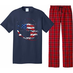 Bass Fishing Fish American Flag Patriotic Fourth Of July Pajama Set