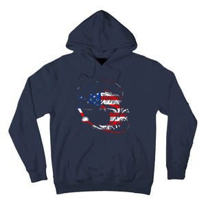 Bass Fishing Fish American Flag Patriotic Fourth Of July Tall Hoodie