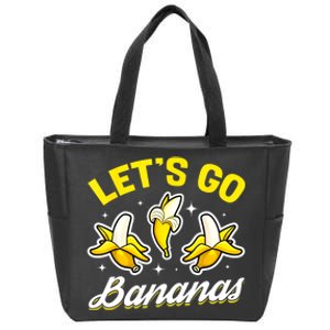 Banana Fruit Funny Lets Go Bananas Gift Zip Tote Bag