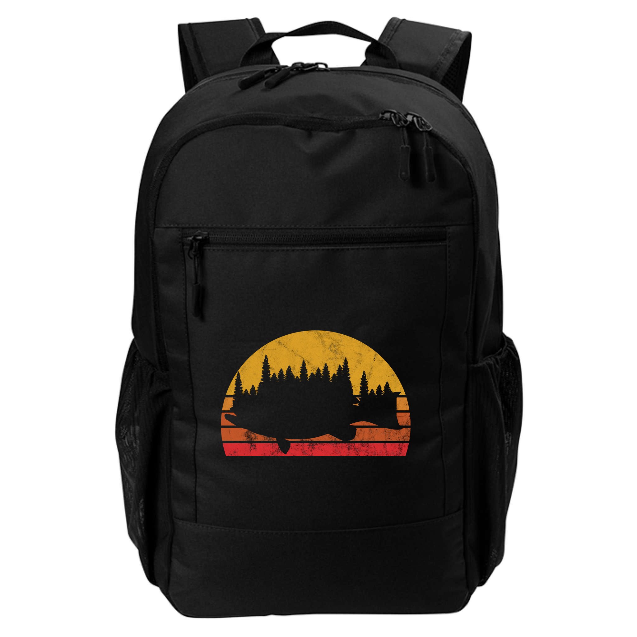 Bass Fishing Forest Sunset Backpack