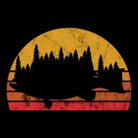 Bass Fishing Forest Sunset Backpack