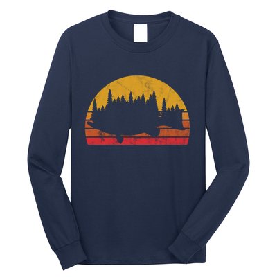 Bass Fishing Forest Sunset Long Sleeve Shirt