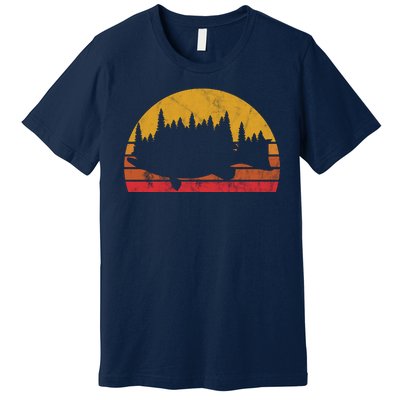 Bass Fishing Forest Sunset Premium T-Shirt