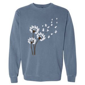 Bichon Frise Flower Fly Dandelion Funny Dog Lovers Women Garment-Dyed Sweatshirt