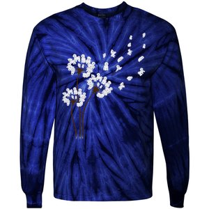 Bichon Frise Flower Fly Dandelion Funny Dog Lovers Women Tie-Dye Long Sleeve Shirt