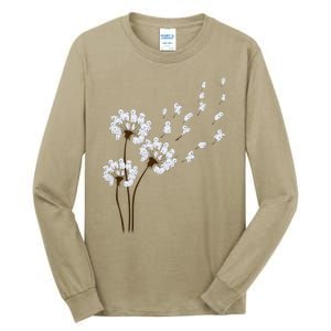 Bichon Frise Flower Fly Dandelion Funny Dog Lovers Women Tall Long Sleeve T-Shirt