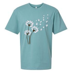 Bichon Frise Flower Fly Dandelion Funny Dog Lovers Women Sueded Cloud Jersey T-Shirt