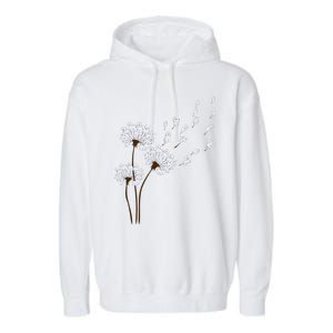 Bichon Frise Flower Fly Dandelion Funny Dog Lovers Women Garment-Dyed Fleece Hoodie