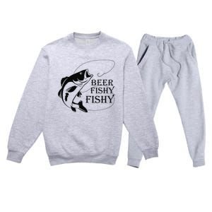 Beer Fishy Fishy Premium Crewneck Sweatsuit Set