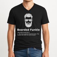 Bearded Funkle Funny Uncle Definition V-Neck T-Shirt