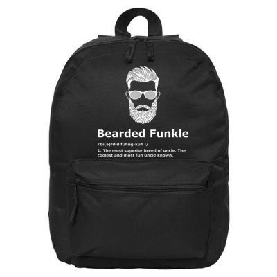 Bearded Funkle Funny Uncle Definition 16 in Basic Backpack