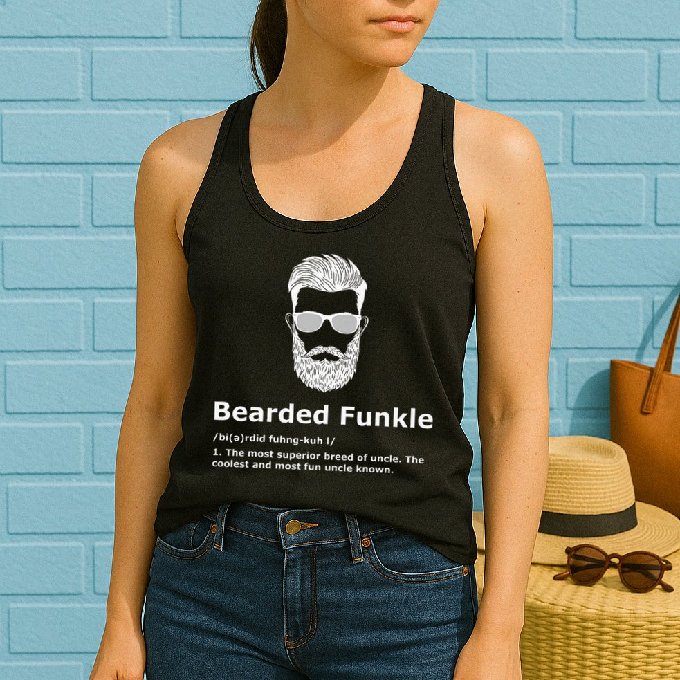 Bearded Funkle Funny Uncle Definition Womens Tank Top